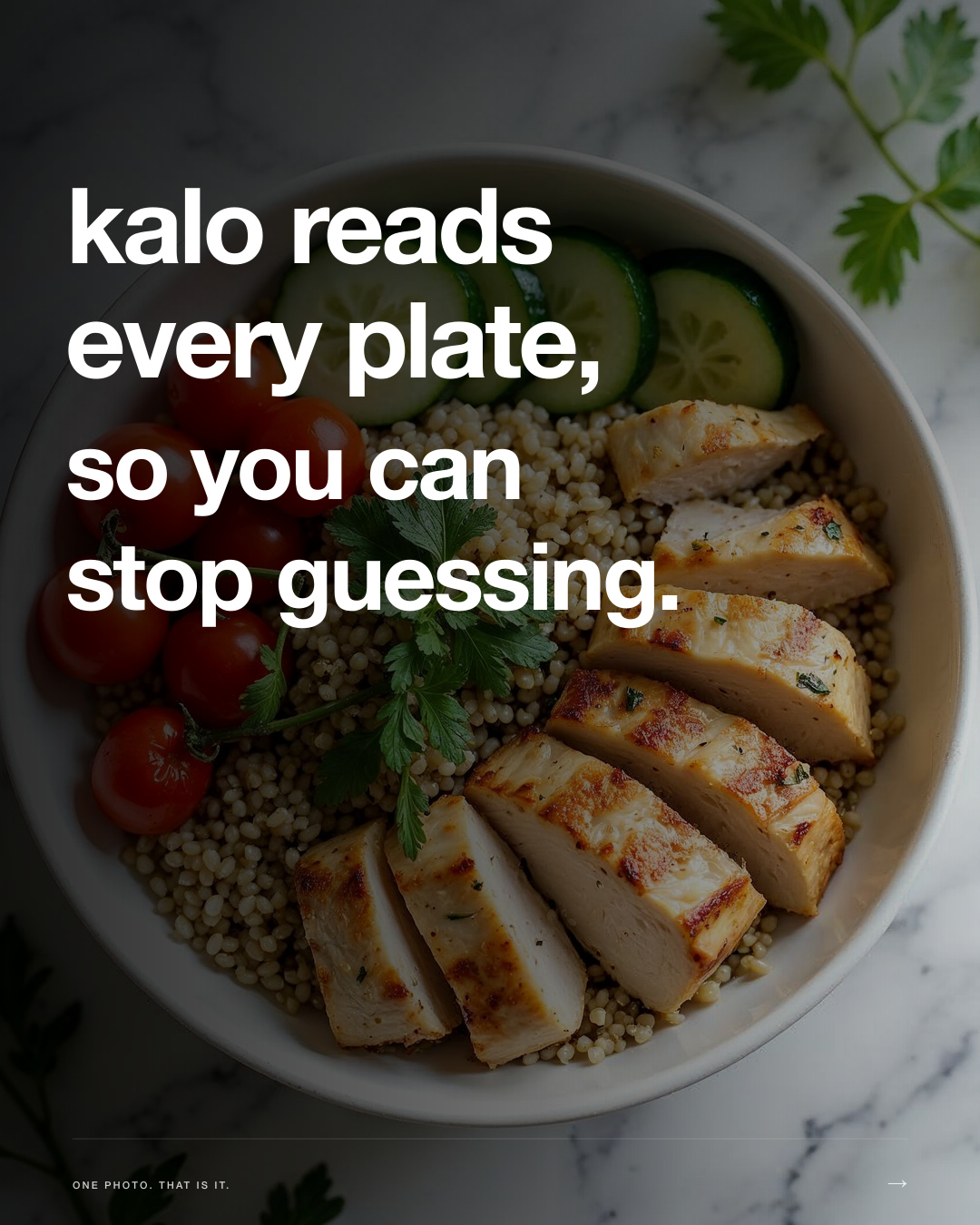 Kalo carousel slide 3: kalo reads every plate